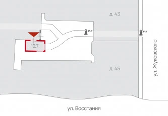 Здание 12 кв.м. у стации метро "Площадь Восстания"